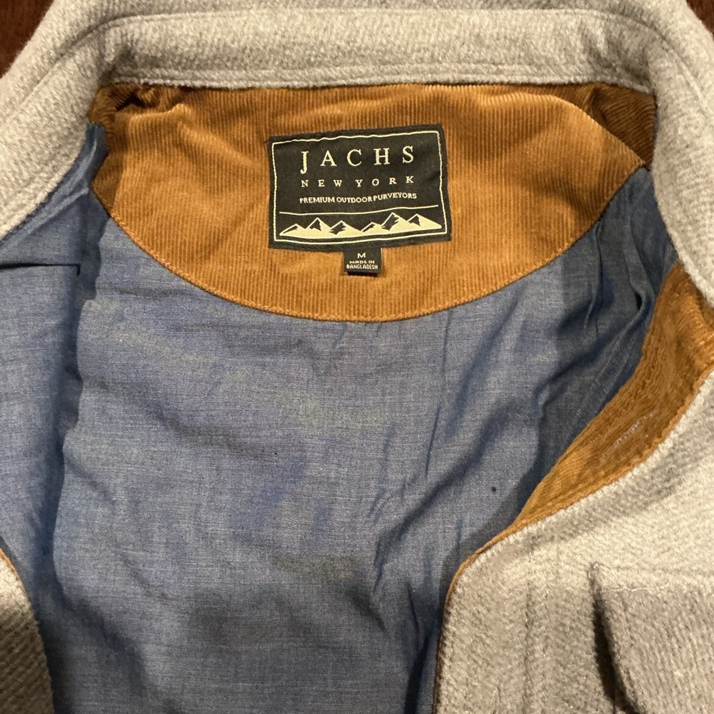 JACHS New York Men’s Wool Blend Shirt Jacket Shacket Gray Button Front Size M - Picture 8 of 9